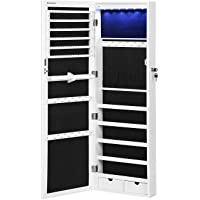 Los mejores  - SONGMICS Armario para Joyas- Gabinete con Cerradura de Pared- Organizador de Almacenamiento para Pendiente Collar- con…